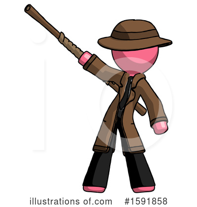 Royalty-Free (RF) Pink Design Mascot Clipart Illustration by Leo Blanchette - Stock Sample #1591858