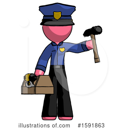 Royalty-Free (RF) Pink Design Mascot Clipart Illustration by Leo Blanchette - Stock Sample #1591863