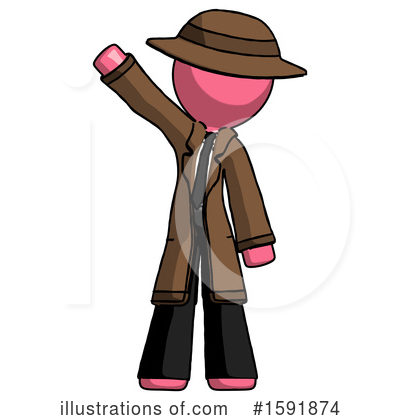 Royalty-Free (RF) Pink Design Mascot Clipart Illustration by Leo Blanchette - Stock Sample #1591874