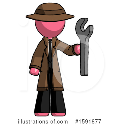 Royalty-Free (RF) Pink Design Mascot Clipart Illustration by Leo Blanchette - Stock Sample #1591877