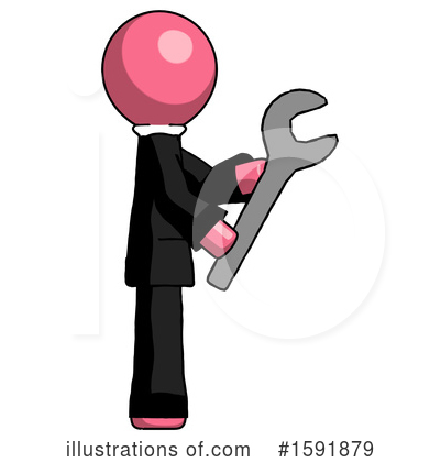 Royalty-Free (RF) Pink Design Mascot Clipart Illustration by Leo Blanchette - Stock Sample #1591879