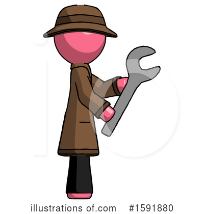 Royalty-Free (RF) Pink Design Mascot Clipart Illustration by Leo Blanchette - Stock Sample #1591880