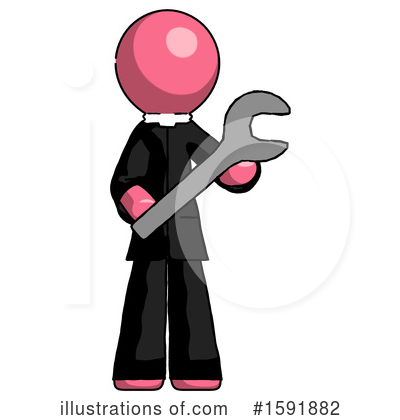 Royalty-Free (RF) Pink Design Mascot Clipart Illustration by Leo Blanchette - Stock Sample #1591882