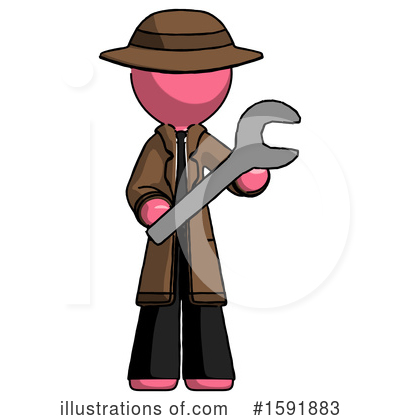 Royalty-Free (RF) Pink Design Mascot Clipart Illustration by Leo Blanchette - Stock Sample #1591883
