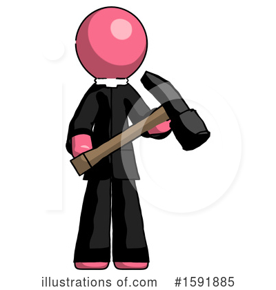 Royalty-Free (RF) Pink Design Mascot Clipart Illustration by Leo Blanchette - Stock Sample #1591885