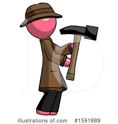 Royalty-Free (RF) Pink Design Mascot Clipart Illustration by Leo Blanchette - Stock Sample #1591889
