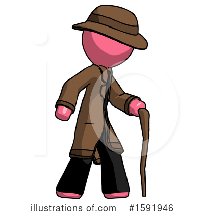 Royalty-Free (RF) Pink Design Mascot Clipart Illustration by Leo Blanchette - Stock Sample #1591946