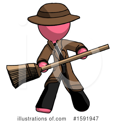 Royalty-Free (RF) Pink Design Mascot Clipart Illustration by Leo Blanchette - Stock Sample #1591947