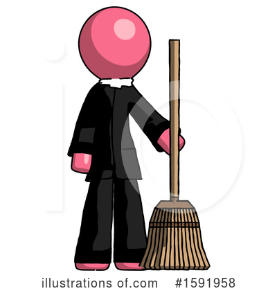 Royalty-Free (RF) Pink Design Mascot Clipart Illustration by Leo Blanchette - Stock Sample #1591958