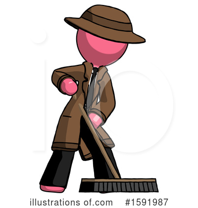 Royalty-Free (RF) Pink Design Mascot Clipart Illustration by Leo Blanchette - Stock Sample #1591987