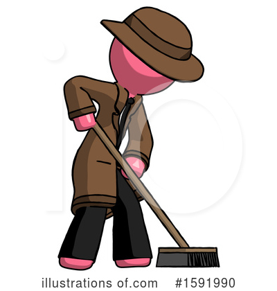 Royalty-Free (RF) Pink Design Mascot Clipart Illustration by Leo Blanchette - Stock Sample #1591990