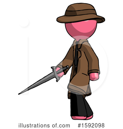 Royalty-Free (RF) Pink Design Mascot Clipart Illustration by Leo Blanchette - Stock Sample #1592098