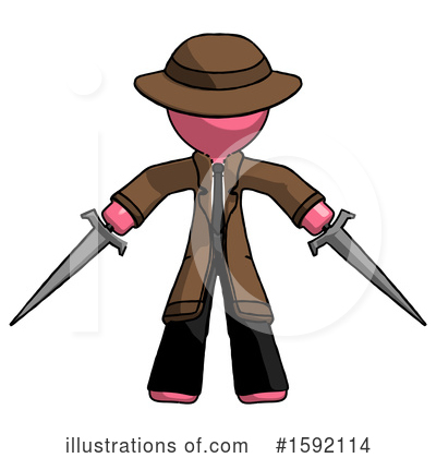 Royalty-Free (RF) Pink Design Mascot Clipart Illustration by Leo Blanchette - Stock Sample #1592114