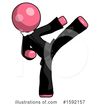 Royalty-Free (RF) Pink Design Mascot Clipart Illustration by Leo Blanchette - Stock Sample #1592157