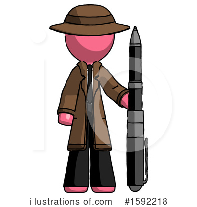 Royalty-Free (RF) Pink Design Mascot Clipart Illustration by Leo Blanchette - Stock Sample #1592218