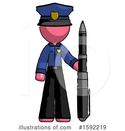 Royalty-Free (RF) Pink Design Mascot Clipart Illustration by Leo Blanchette - Stock Sample #1592219