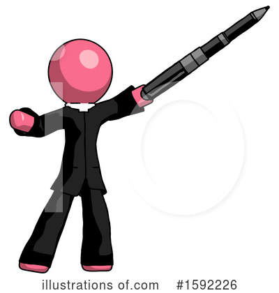 Royalty-Free (RF) Pink Design Mascot Clipart Illustration by Leo Blanchette - Stock Sample #1592226