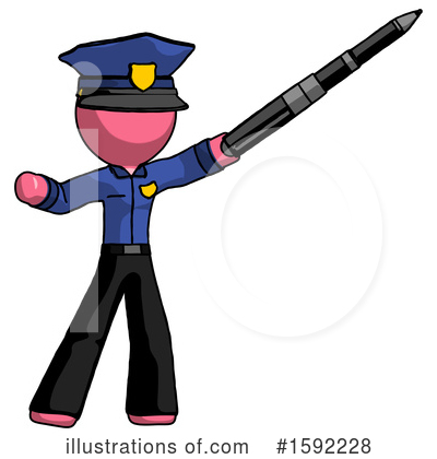 Royalty-Free (RF) Pink Design Mascot Clipart Illustration by Leo Blanchette - Stock Sample #1592228
