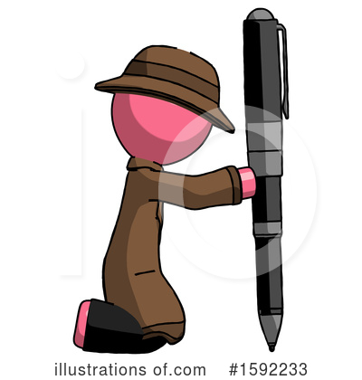 Royalty-Free (RF) Pink Design Mascot Clipart Illustration by Leo Blanchette - Stock Sample #1592233