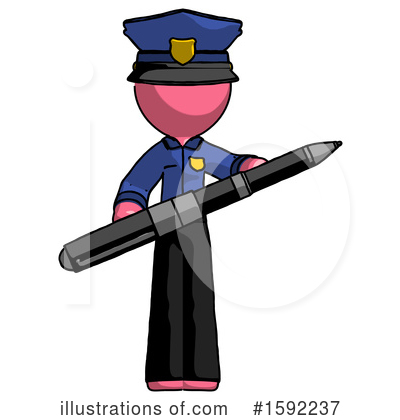 Royalty-Free (RF) Pink Design Mascot Clipart Illustration by Leo Blanchette - Stock Sample #1592237