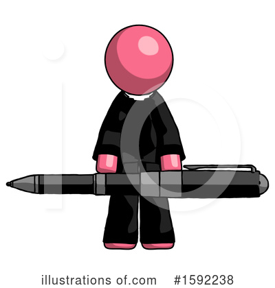 Royalty-Free (RF) Pink Design Mascot Clipart Illustration by Leo Blanchette - Stock Sample #1592238