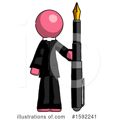 Royalty-Free (RF) Pink Design Mascot Clipart Illustration by Leo Blanchette - Stock Sample #1592241