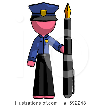Royalty-Free (RF) Pink Design Mascot Clipart Illustration by Leo Blanchette - Stock Sample #1592243