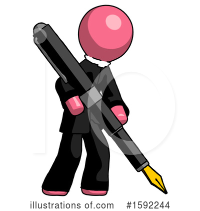 Royalty-Free (RF) Pink Design Mascot Clipart Illustration by Leo Blanchette - Stock Sample #1592244