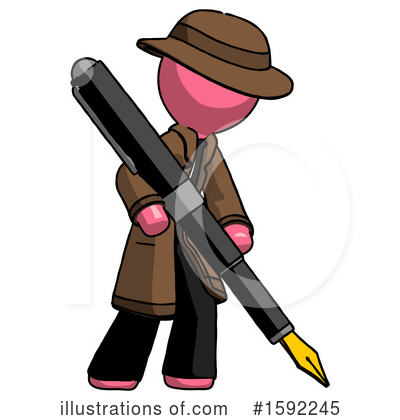 Royalty-Free (RF) Pink Design Mascot Clipart Illustration by Leo Blanchette - Stock Sample #1592245