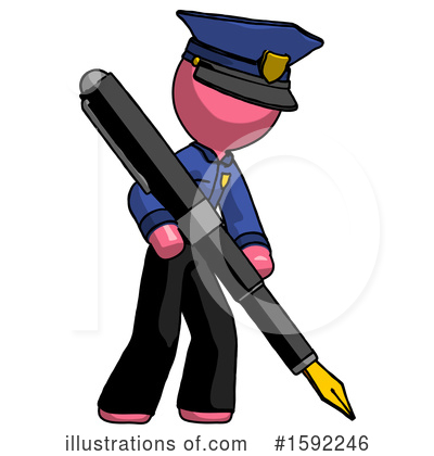 Royalty-Free (RF) Pink Design Mascot Clipart Illustration by Leo Blanchette - Stock Sample #1592246