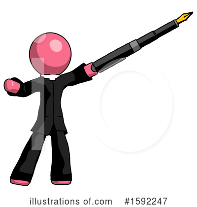 Royalty-Free (RF) Pink Design Mascot Clipart Illustration by Leo Blanchette - Stock Sample #1592247