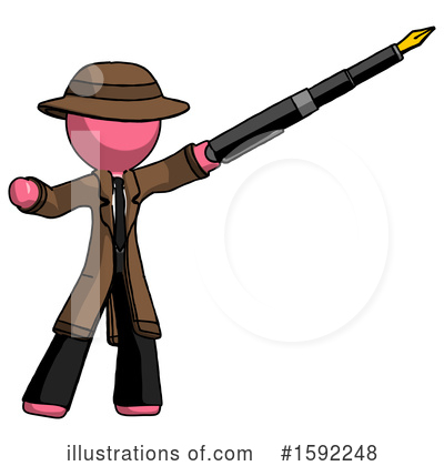 Royalty-Free (RF) Pink Design Mascot Clipart Illustration by Leo Blanchette - Stock Sample #1592248