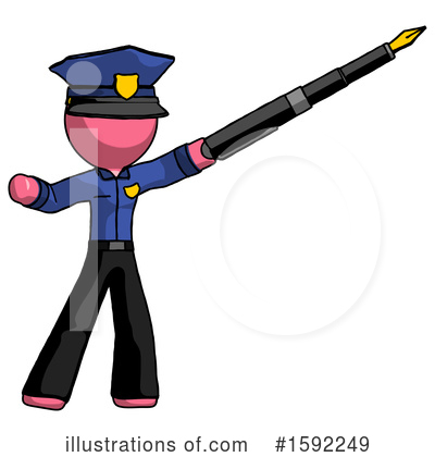 Royalty-Free (RF) Pink Design Mascot Clipart Illustration by Leo Blanchette - Stock Sample #1592249