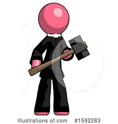 Royalty-Free (RF) Pink Design Mascot Clipart Illustration by Leo Blanchette - Stock Sample #1592283
