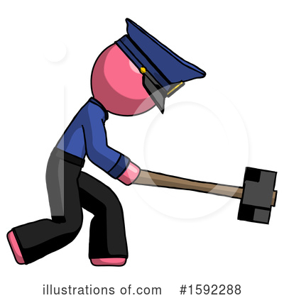 Royalty-Free (RF) Pink Design Mascot Clipart Illustration by Leo Blanchette - Stock Sample #1592288