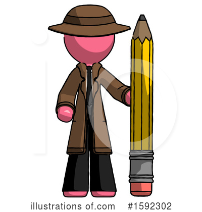 Royalty-Free (RF) Pink Design Mascot Clipart Illustration by Leo Blanchette - Stock Sample #1592302