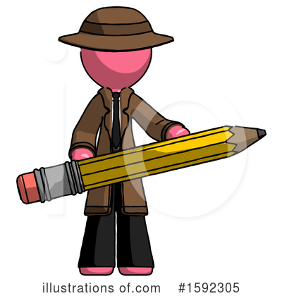 Royalty-Free (RF) Pink Design Mascot Clipart Illustration by Leo Blanchette - Stock Sample #1592305