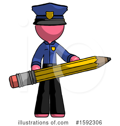 Royalty-Free (RF) Pink Design Mascot Clipart Illustration by Leo Blanchette - Stock Sample #1592306