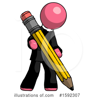 Royalty-Free (RF) Pink Design Mascot Clipart Illustration by Leo Blanchette - Stock Sample #1592307