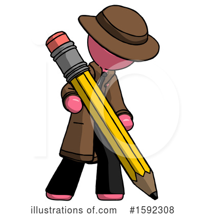 Royalty-Free (RF) Pink Design Mascot Clipart Illustration by Leo Blanchette - Stock Sample #1592308