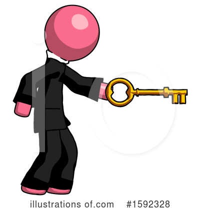 Royalty-Free (RF) Pink Design Mascot Clipart Illustration by Leo Blanchette - Stock Sample #1592328
