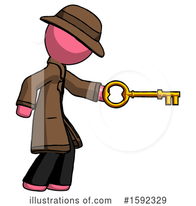 Royalty-Free (RF) Pink Design Mascot Clipart Illustration by Leo Blanchette - Stock Sample #1592329