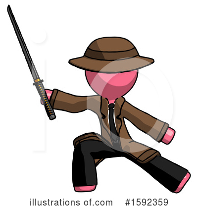 Royalty-Free (RF) Pink Design Mascot Clipart Illustration by Leo Blanchette - Stock Sample #1592359