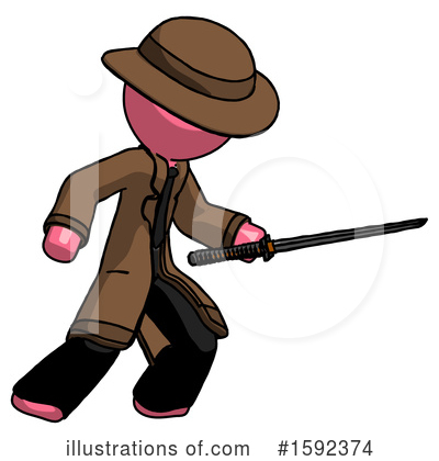 Royalty-Free (RF) Pink Design Mascot Clipart Illustration by Leo Blanchette - Stock Sample #1592374