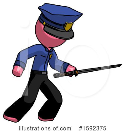 Royalty-Free (RF) Pink Design Mascot Clipart Illustration by Leo Blanchette - Stock Sample #1592375