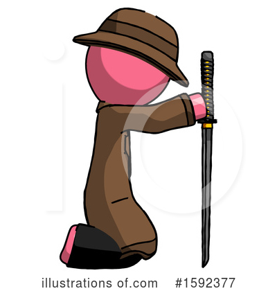 Royalty-Free (RF) Pink Design Mascot Clipart Illustration by Leo Blanchette - Stock Sample #1592377