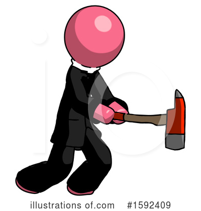Royalty-Free (RF) Pink Design Mascot Clipart Illustration by Leo Blanchette - Stock Sample #1592409