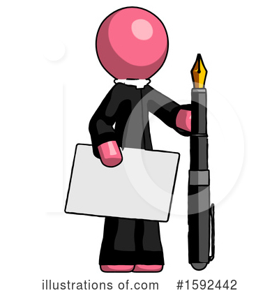 Royalty-Free (RF) Pink Design Mascot Clipart Illustration by Leo Blanchette - Stock Sample #1592442