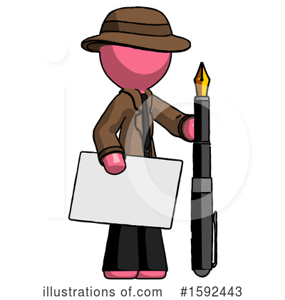 Royalty-Free (RF) Pink Design Mascot Clipart Illustration by Leo Blanchette - Stock Sample #1592443