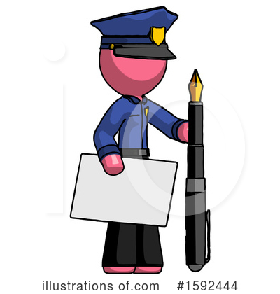 Royalty-Free (RF) Pink Design Mascot Clipart Illustration by Leo Blanchette - Stock Sample #1592444